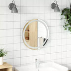LED Bathroom Mirror Glass 19.7 in diameter Modern Round Vanity