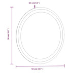 Miroir de Salle de Bain LED Rond Moderne de 50 cm de Diamètre