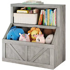 Étagère à livres et organisateur de jouets pour enfants, bibliothèque en bois de 81 cm, anti-basculement et imperméable, convient pour la crèche, la salle de jeux, la chambre, la salle de classe