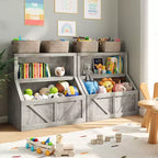 Étagère à livres et organisateur de jouets pour enfants, bibliothèque en bois de 81 cm, anti-basculement et imperméable, convient pour la crèche, la salle de jeux, la chambre, la salle de classe