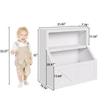 Étagère à livres et organisateur de jouets pour enfants, bibliothèque en bois de 81 cm, anti-basculement et imperméable, convient pour la crèche, la salle de jeux, la chambre, la salle de classe