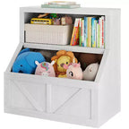 Étagère à livres et organisateur de jouets pour enfants, bibliothèque en bois de 81 cm, anti-basculement et imperméable, convient pour la crèche, la salle de jeux, la chambre, la salle de classe
