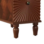 Table d'appoint de canapé et table de chevet modernes et étroites avec 2 tiroirs pour salon, chambre à coucher - Noyer