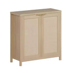 Armoire de rangement autoportante en rotin avec étagères réglables, buffet moderne pour salon et salle à manger