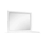 HomeStock White Framed Mirror with Simple Contemporary Design  Elegant Bedroom Accent for Dressers