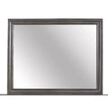 HomeStock Modern Seville Mirror in Grey Finish  Sleek Wooden Trim Mirror for Bedroom or Dressing Space