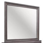 Miroir moderne Séville avec cadre en bois élégant gris pour chambre ou dressing.