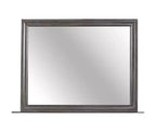 Miroir moderne Séville avec cadre en bois élégant gris pour chambre ou dressing.