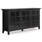 HomeStock 34 in H and 62 in.W Wood Utility Storage Cabinets with 3 -Doors and 3 Shelves
