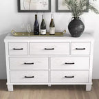 Commode de Chambre à Tiroirs, Meuble de Rangement Moderne en Bois avec Tiroirs, Meuble TV Style Ferme pour Salon, Chambre, Couloir, Blanc