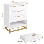 Commode de Chambre à Tiroirs, Meuble de Rangement Moderne en Bois avec Tiroirs, Meuble TV Style Ferme pour Salon, Chambre, Couloir, Blanc