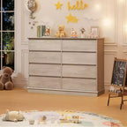 Commode moderne pour chambre à coucher avec 8 tiroirs, unité de rangement en bois pour placard, grande commode