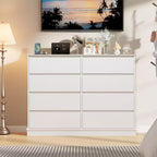 Commode moderne pour chambre à coucher avec 8 tiroirs, unité de rangement en bois pour placard, grande commode