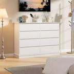 Commode moderne pour chambre à coucher avec 8 tiroirs, unité de rangement en bois pour placard, grande commode