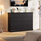 Commode moderne pour chambre à coucher avec 8 tiroirs, unité de rangement en bois pour placard, grande commode