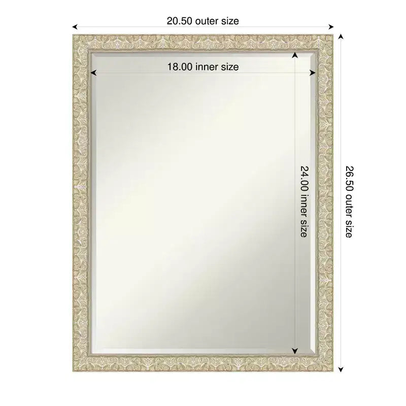 Lila Half-Inch-Bevel Wood Framed Bathroom Vanity Wall Mirror