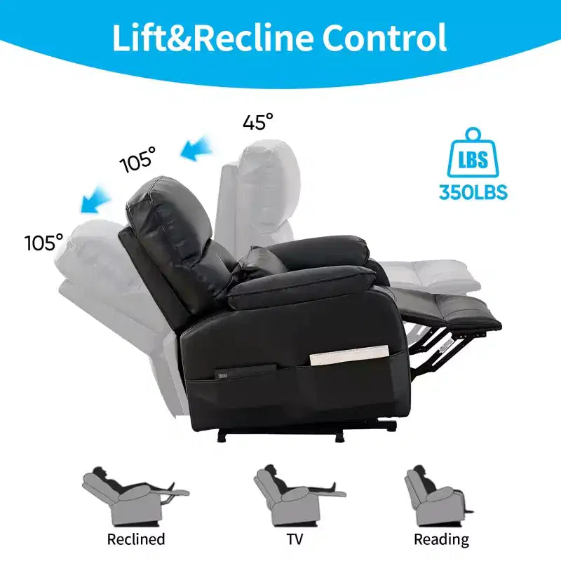 Power Lift Recliners Chair with Vibration Massage Heating,8 Points MessageRecling Degrees,Storage,Cup Holder