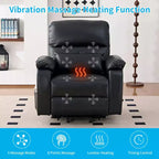 Fauteuil Inclinable Électrique avec Chaleur et Massage par Vibrations, 8 Points de Massage, Inclinaison, Rangement et Porte-gobelet