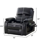 Fauteuil Inclinable Électrique avec Chaleur et Massage par Vibrations, 8 Points de Massage, Inclinaison, Rangement et Porte-gobelet