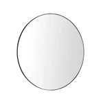 Miroir rond moderne avec cadre en aluminium fin, miroir mural pour salle de bain, miroir de courtoisie pour salle de bain, salon, noir