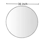 Miroir rond moderne avec cadre en aluminium fin, miroir mural pour salle de bain, miroir de courtoisie pour salle de bain, salon, noir