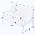 Canapé vert de 76 cm, idéal pour diverses configurations d'appartements, salons et chambres.