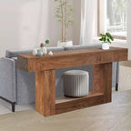 Console de ferme – Table de canapé mince marron rustique avec rangement (pour entrée/salon/foyer)