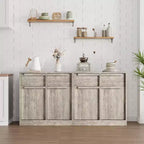 Buffet moderne avec 2 tiroirs, meuble de salle à manger/cuisine de 80 cm, plateau spacieux pour usages multiples et grand espace de rangement.