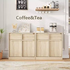 Buffet moderne avec 2 tiroirs, meuble de salle à manger/cuisine de 80 cm, plateau spacieux pour usages multiples et grand espace de rangement.