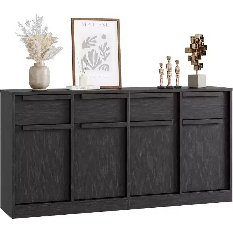 Modern Sideboard Buffet with 2 Drawers, 31.5 Inch Kitchen Dining Cabinet, Spacious Tabletop for Versatile Use and Ample Storage