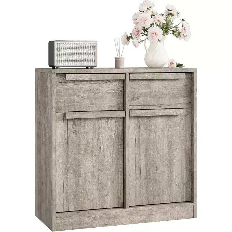 Modern Sideboard Buffet with 2 Drawers, 31.5 Inch Kitchen Dining Cabinet, Spacious Tabletop for Versatile Use and Ample Storage
