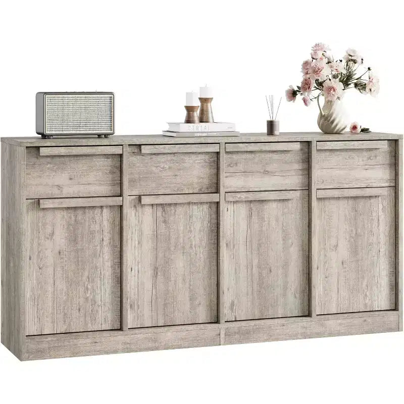 Modern Sideboard Buffet with 2 Drawers, 31.5 Inch Kitchen Dining Cabinet, Spacious Tabletop for Versatile Use and Ample Storage