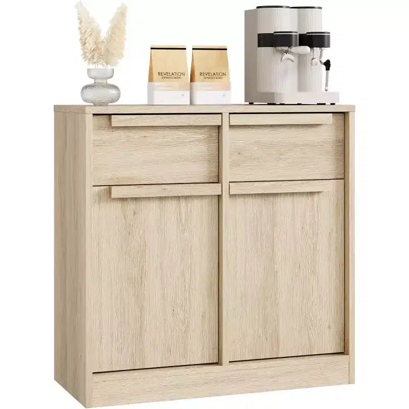 Modern Sideboard Buffet with 2 Drawers, 31.5 Inch Kitchen Dining Cabinet, Spacious Tabletop for Versatile Use and Ample Storage