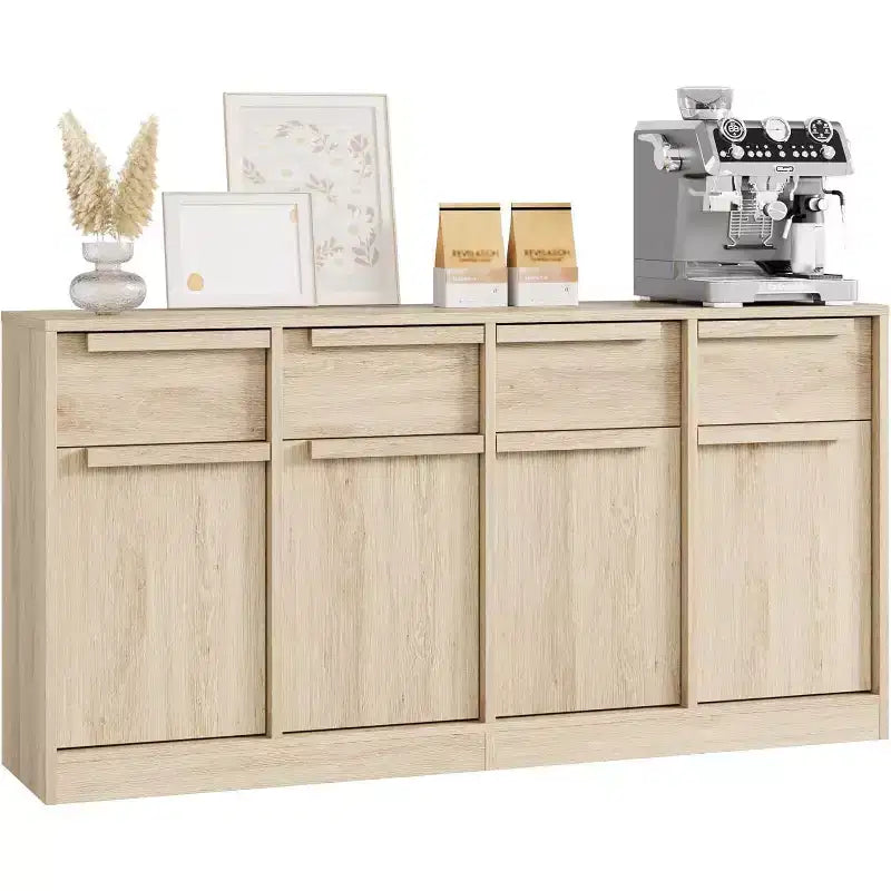 Modern Sideboard Buffet with 2 Drawers, 31.5 Inch Kitchen Dining Cabinet, Spacious Tabletop for Versatile Use and Ample Storage
