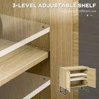 Buffet avec portes en rotin, étagère réglable, base en métal, armoire de rangement pour salon, chambre à coucher