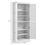 Meuble de cuisine, meuble de rangement de garde-manger avec portes et étagères, meuble de garde-manger autoportant en grain de bois