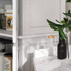 Meuble de cuisine, meuble de rangement de garde-manger avec portes et étagères, meuble de garde-manger autoportant en grain de bois