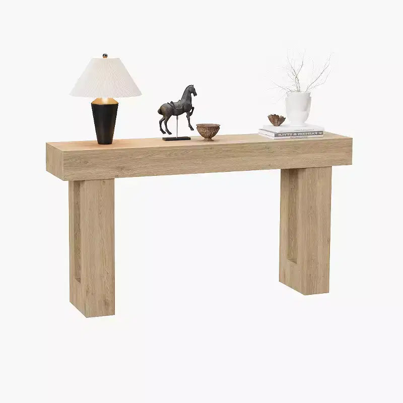 Long Narrow Rectangular Console Table, Farmhouse Wood Entryway Table for Hallway, Foyer & Living Room, Sofa Table Behind Couch