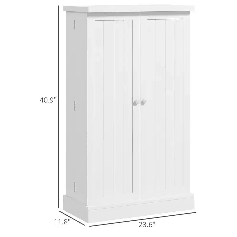 Freestanding Kitchen Pantry, Kitchen Storage Cabinet with 5-Tier Shelf, 12 Spice Racks, Adjustable Shelves