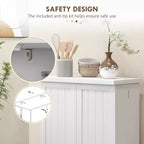 Meuble de cuisine autoportant, Armoire de rangement de cuisine avec étagère à 5 niveaux, 12 casiers à épices, Étagères réglables