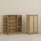 Meuble de cuisine autoportant, Armoire de rangement de cuisine avec étagère à 5 niveaux, 12 casiers à épices, Étagères réglables
