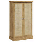 Freestanding Kitchen Pantry, Kitchen Storage Cabinet with 5-Tier Shelf, 12 Spice Racks, Adjustable Shelves