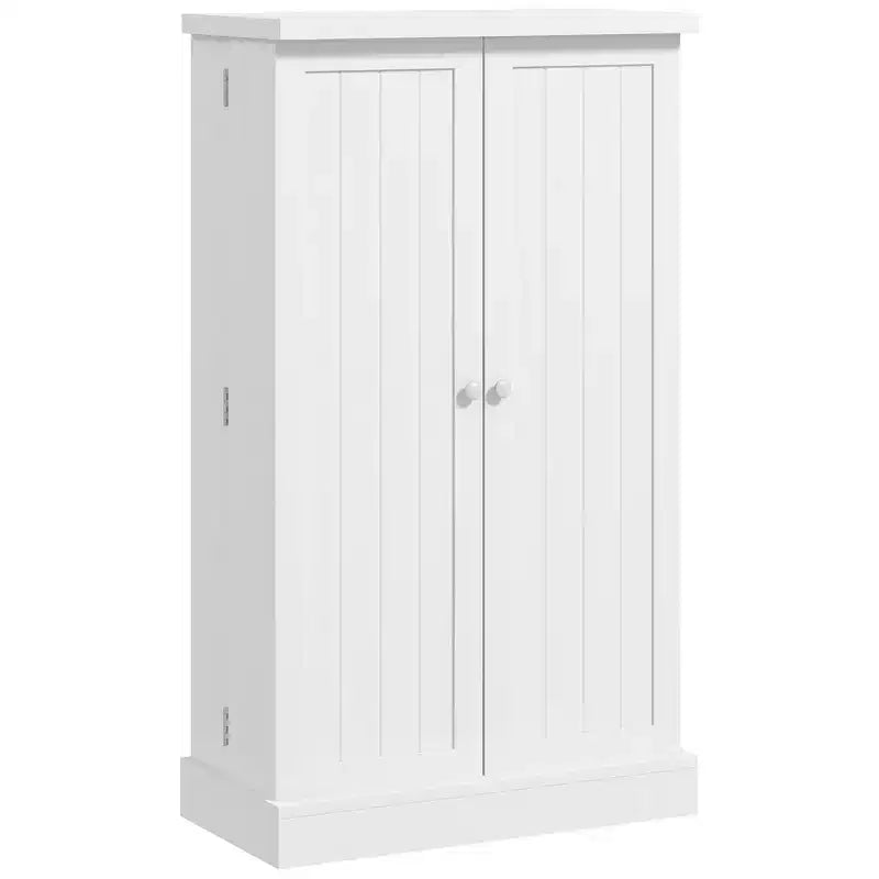 Freestanding Kitchen Pantry, Kitchen Storage Cabinet with 5-Tier Shelf, 12 Spice Racks, Adjustable Shelves