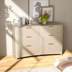 Commode en Bois, Solution de Rangement Moderne pour Chambres à Coucher, Salons et Couloirs, Offrant une Grande Capacité et une Finition Élégante en Bois Naturel