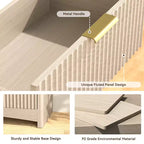 Commode en Bois, Solution de Rangement Moderne pour Chambres à Coucher, Salons et Couloirs, Offrant une Grande Capacité et une Finition Élégante en Bois Naturel