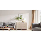 Commode en Bois, Solution de Rangement Moderne pour Chambres à Coucher, Salons et Couloirs, Offrant une Grande Capacité et une Finition Élégante en Bois Naturel