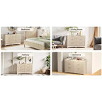 Commode en Bois, Solution de Rangement Moderne pour Chambres à Coucher, Salons et Couloirs, Offrant une Grande Capacité et une Finition Élégante en Bois Naturel