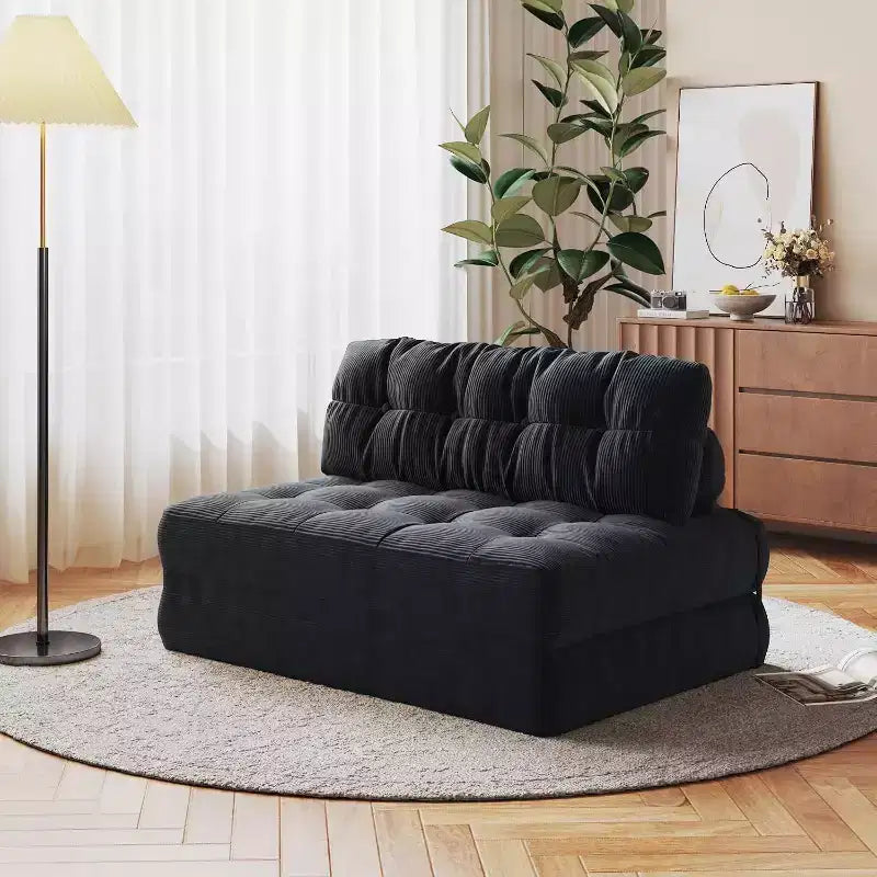 Folding Sofa Bed, Futon Sofa Bed, Futon Sofa Bed Convertible Sleeper Chair, Pillow Foldable Mattress Back Support, Portable Fold Out Couch, Full