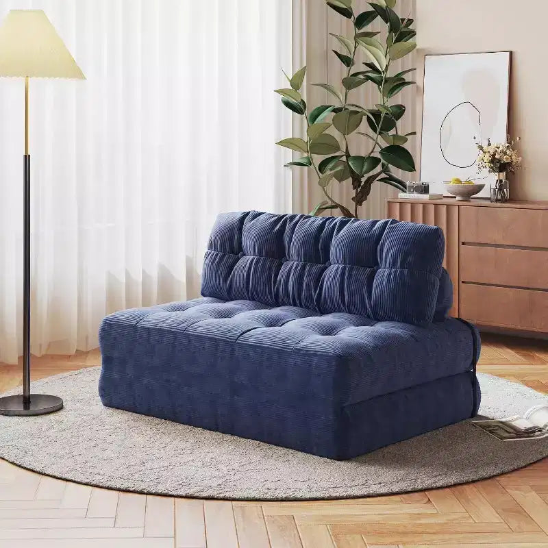 Folding Sofa Bed, Futon Sofa Bed, Futon Sofa Bed Convertible Sleeper Chair, Pillow Foldable Mattress Back Support, Portable Fold Out Couch, Full
