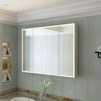 Armoire de toilette à LED : fonction désembuage, grand rangement, éclairage réglable, pour sublimer le style de la salle de bain